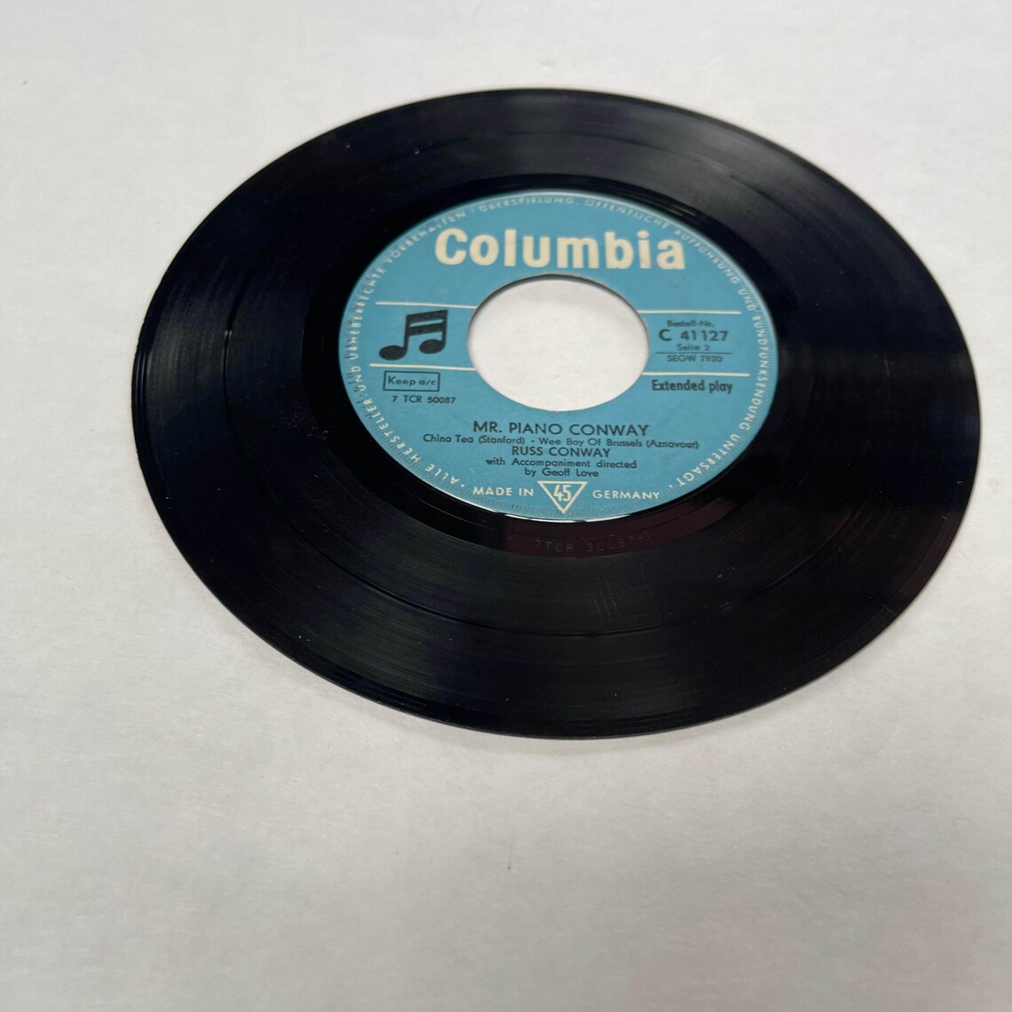 Mr. Piano Conway, Russ Conway Vintage Vinyl Record Side Saddle, Roulette, China Tea, Wee Boy of Brussels, foto 4 di 4