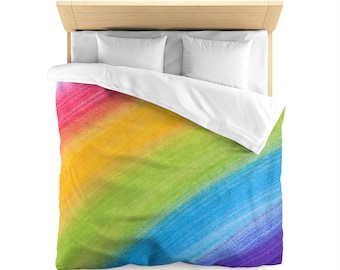 Rainbow Colorful Microfiber Duvet Cover