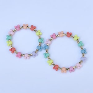Disney Inspired Bracelet with Pastel Mickey Beads and Your Choice of Gold Filled, Sterling Silver or Ivory Seed Beads