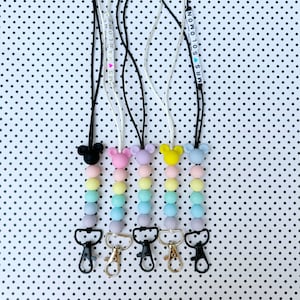 Personalized Disney Teacher Lanyard with Silicone Beads- Teacher Badge Holder, Teacher Appreciation, ID Badge Lanyard, Secretary Gift