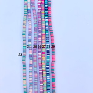 Personalized Heishi Stretch Bracelet in Your Choice of Beautiful Patterned Colors & Lettering image 7