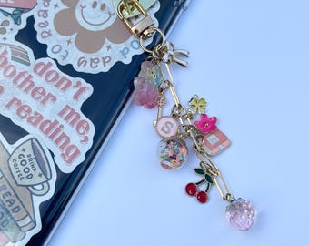 Personalized Kindle Chain Charm, Kindle Kobo E-Reader Accessory Decoration, Book Lover Gift, Girlie Kindle Charm