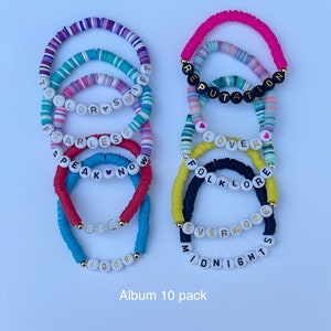 Taylor Swift Inspired Bracelets/Eras Tour Bracelets/Friendship Bracelets Purchase Individually, 2, 5, 10 Pack Your Choice image 2