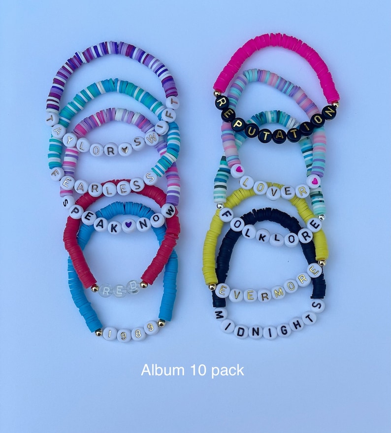 Taylor Swift Inspired Bracelets/Eras Tour Bracelets/Friendship Bracelets Purchase Individually, 2, 5, 10 Pack Your Choice image 2