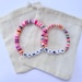 Mama & Mini Personalized Bracelet Set- Stretch with Heishi Beads and Your choice of Lettering