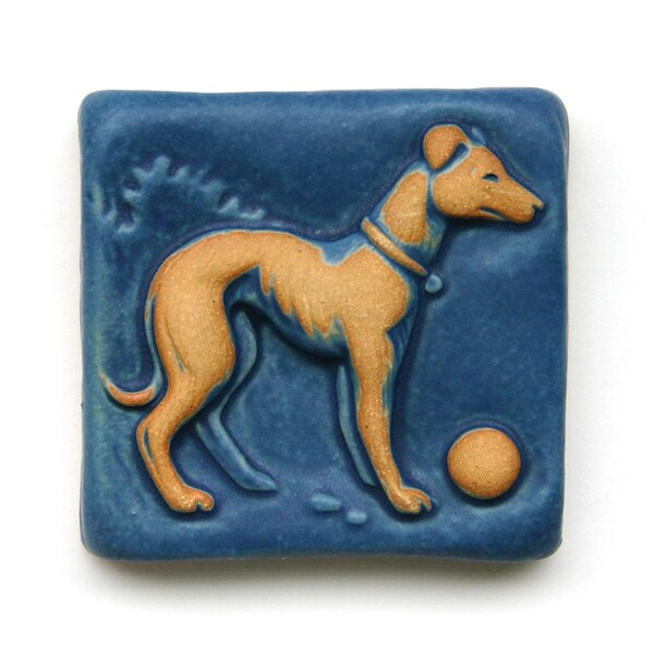 Dog with Ball 4x4 Tile