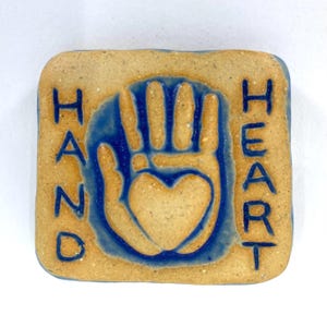 Hand Heart 2x2" Ceramic Tile