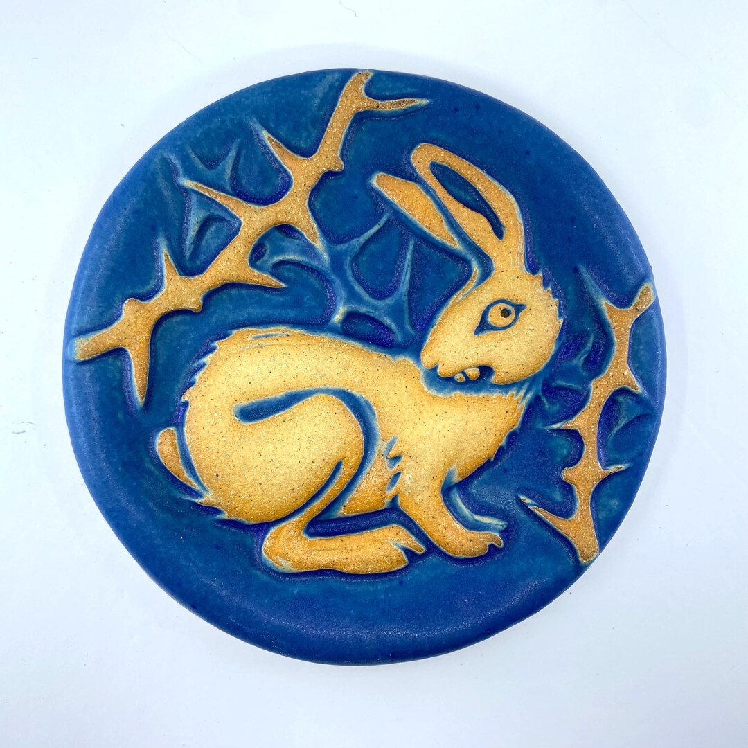 Briar Rabbit 6” Round Ceramic Art Tile - Etsy