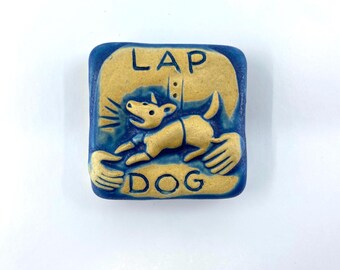 Lap Dog 2x2" Ceramic Art Tile