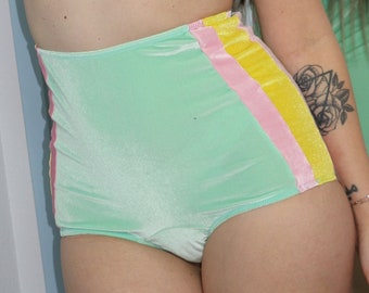 Rainbow Sherbert Retro Bikini Bottom Sizes S-2XL