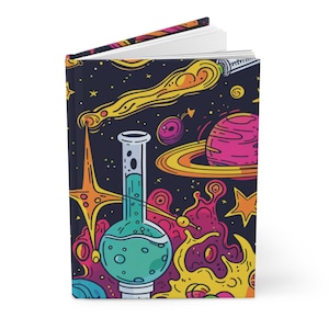 Cosmic Science Hardcover Journal, Space-Themed Notebook for Students, Gift for Science Lovers, Creative Writing Journal, Astronomy Gift