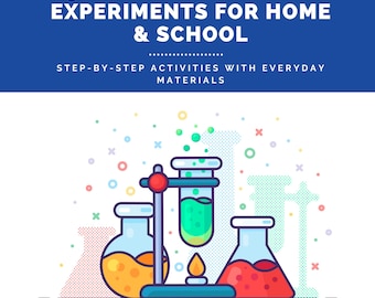 25 Fun Science Experiments for Kids | Digital Ebook + Free Worksheets, Tracker & Shopping List | STEM Activities Ages 8+