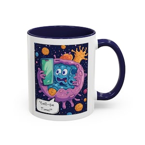 Funny Science-Themed Coffee Mug, Perfect Gift for Biologists and Science Lovers, Unique Cell Biology Decor, Cute Microbe Design, Quirky