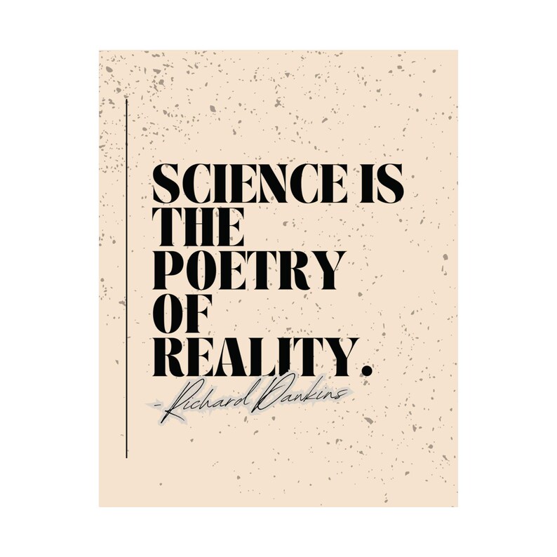 Inspirational Richard Dawkins Poster, Science Quote Wall Art ...