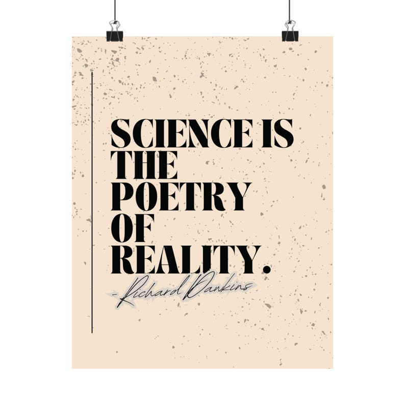 Inspirational Richard Dawkins Poster, Science Quote Wall Art ...