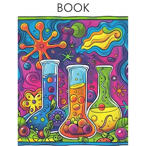 Digital Science Coloring Book For Kids - Instant Download