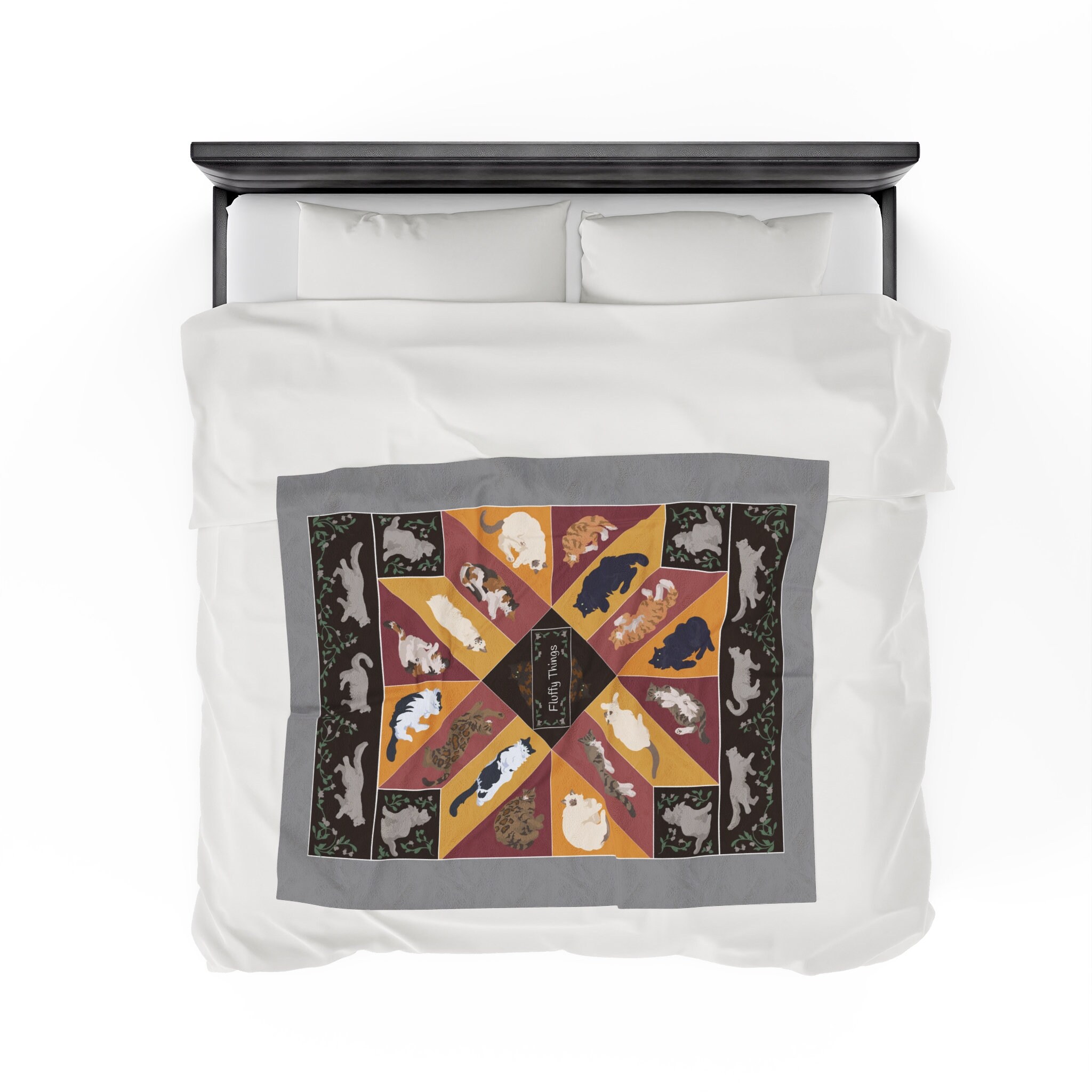 Cat Collage Quilted Blanket NCU0TH1528