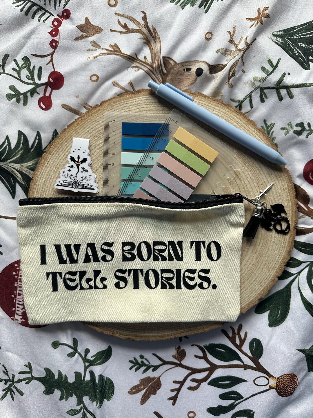 Booktok Bag - Book Annotation Kit - Writing Book Pouch - Bookish Bag ...