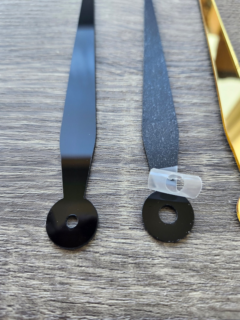 Acrylzeiger Uhr und Uhrwerk Set, Uhrzeiger Set, Uhrwerk mit Zeigern, Uhrwerk, Uhrwerk, Spiegelzeiger Uhr, Epoxy Bild 4