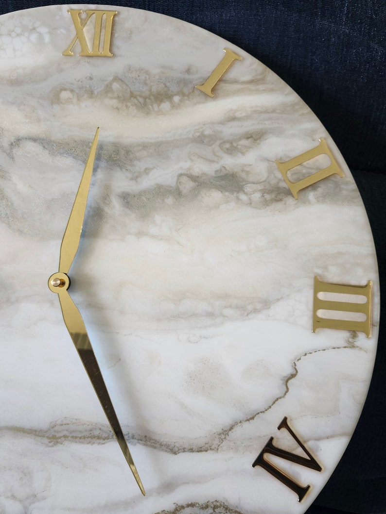 Acrylzeiger Uhr und Uhrwerk Set, Uhrzeiger Set, Uhrwerk mit Zeigern, Uhrwerk, Uhrwerk, Spiegelzeiger Uhr, Epoxy Bild 7