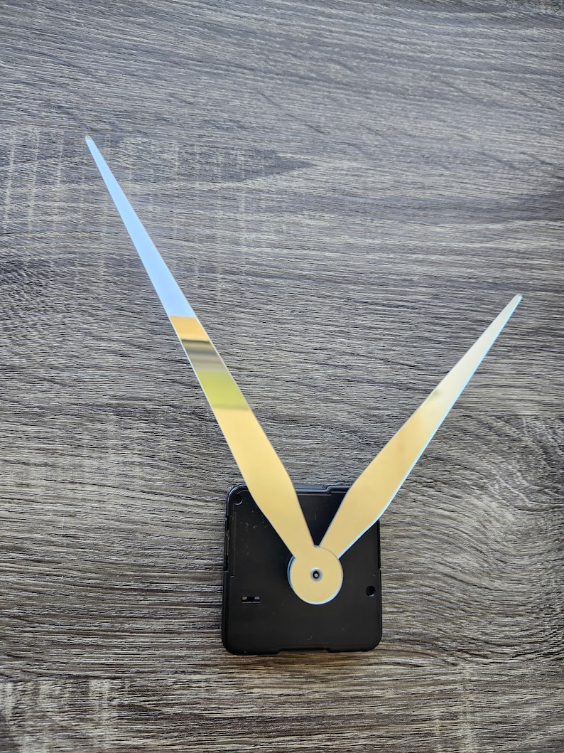 Acrylzeiger Uhr und Uhrwerk Set, Uhrzeiger Set, Uhrwerk mit Zeigern, Uhrwerk, Uhrwerk, Spiegelzeiger Uhr, Epoxy Bild 6