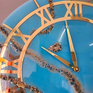 Acrylzeiger Uhr und Uhrwerk Set, Uhrzeiger Set, Uhrwerk mit Zeigern, Uhrwerk, Uhrwerk, Spiegelzeiger Uhr, Epoxy Bild 2