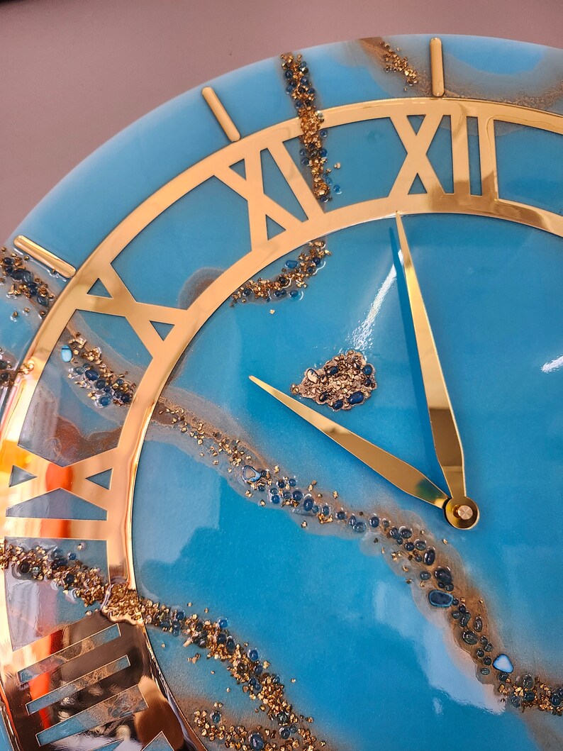 Acrylzeiger Uhr und Uhrwerk Set, Uhrzeiger Set, Uhrwerk mit Zeigern, Uhrwerk, Uhrwerk, Spiegelzeiger Uhr, Epoxy Bild 2