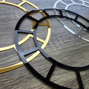 Face Clock Acrylic Mirrored Dash Style, Acrylic Face Clock, Epoxy Clock ...