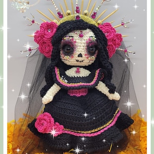 Catrina a crochet, catrina amigurumi
