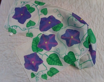 Morning Glory Silk Scarf