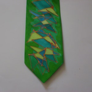 Scribble Necktie Greens image 2