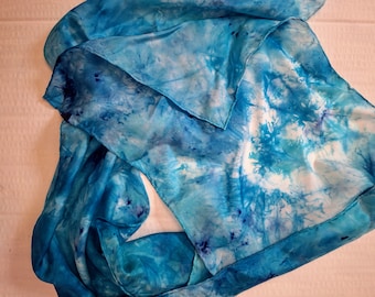 Turquoise Silk Scarf