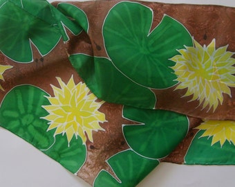 Water Lily Silk Scarf