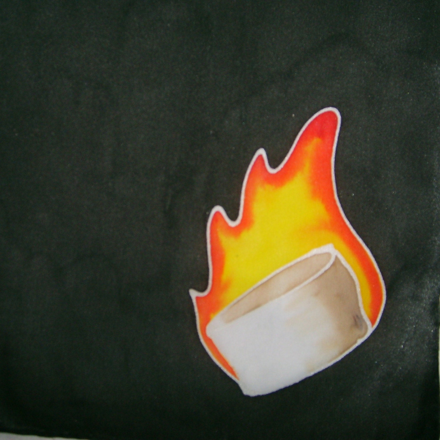 Flaming Marshmallow Silk Scarf