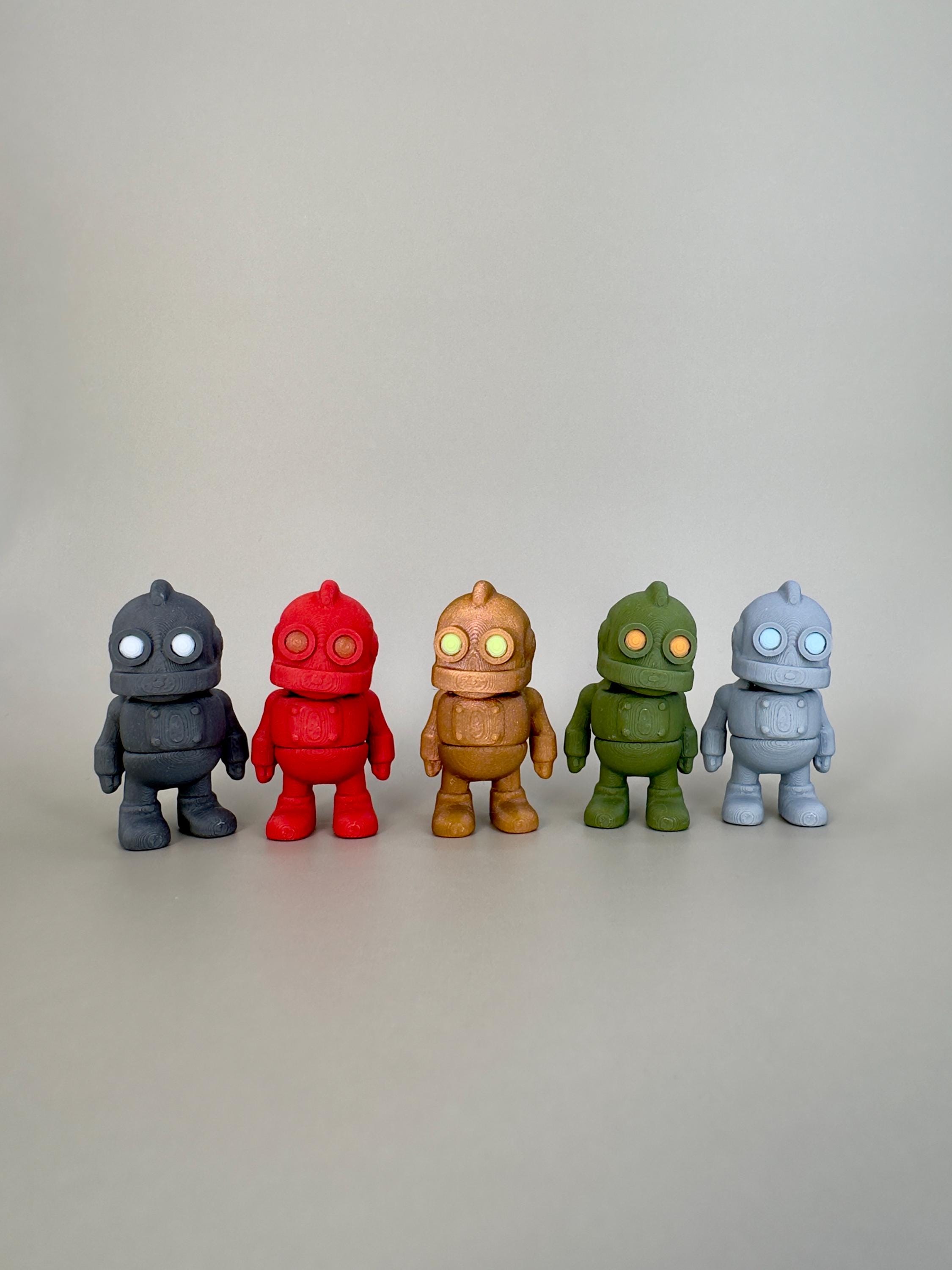 Tiny Baby Robot Fidget Toy 3D Printed Articulated Flexible Flexi