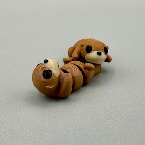 Baby Otter Fidget Toy 3D Printed Articulated Flexible Cute Pet Mini ZOU3D