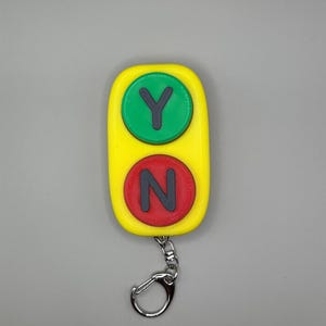 Yes / No  Button Bluey Inspired Fidget Clicker Keychain 3d Printed Mechanical Sensory Toy Stress Reliever Clicky