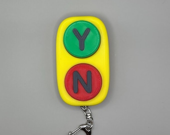 Yes / No  Button Bluey Inspired Fidget Clicker Keychain 3d Printed Mechanical Sensory Toy Stress Reliever Clicky