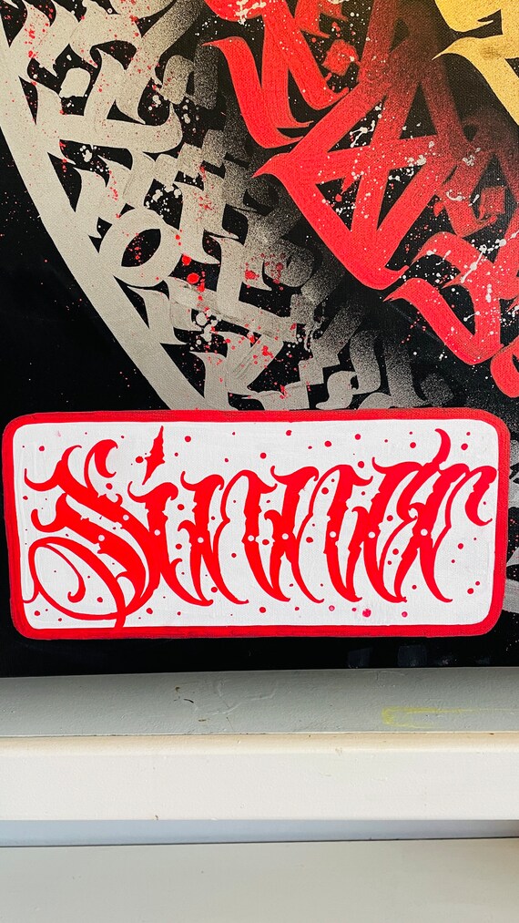 Akira, Original Calligraffiti Art by Burnzy Art Abstract