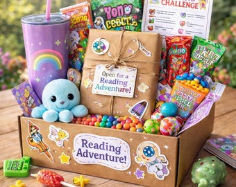 Personalized Kids Reading Adventure Box – Surprise Book Bundle, Mystery Reading Gift Set