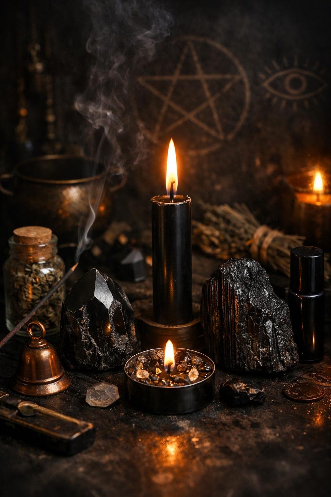 Intuitive Rituals Intuitive Protection Ritual Kit | Crystals, Candle, Spell Set (blind ...