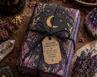 Blind Date Mystery Tarot Deck Box • Ritual Kit with Crystal, Candle, Palo Santo