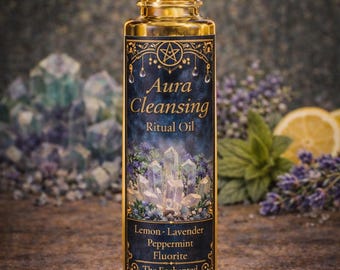 Aura Cleansing Ritual Oil | Lavender, Lemon, Peppermint, Amethyst Infusion
