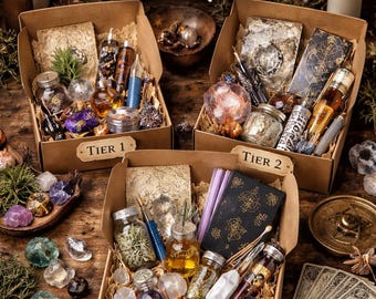 Mystery Witch Scoop | Intuitive Crystal, Ritual Tool, Pagan Bundle