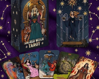 Sacred Witch Tarot Deck | Folklore, Modern Witchcraft, Ritual Kit, Beginner Tarot