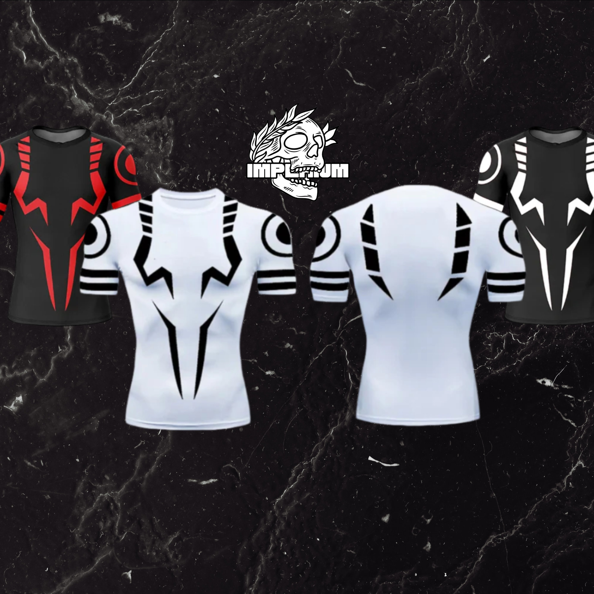 Sukuna, Compression T-Shirt Front and retro All over Tatoo Design, Soft and Breathable Polyester  and Spandex for gym, Short or Long Sleeves
