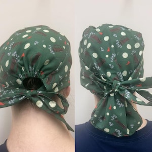 Golf Handmade Cotton Scrub Cap - w/ or w/o ponytail
