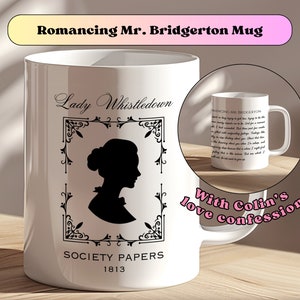 Romancing Mr. Bridgerton Mug | Colin & Penelope Mug | Bridgerton Gift | Gift for Her | Bridgerton Mug | Gift for Mom | Gift for Wife