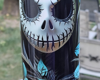 Pumpkin King tumbler with optional removable Bluetooth speaker, Nightmare, Christmas, Halloween, Jack and Sally, Halloweentown