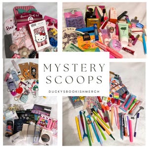 Mystery Scoop, mystery bag, Lucky Scoop, stationary Scoop, bookish Scoop, Beauty Scoop, treasure chest, bookish Scoop, treasure Grab Bag